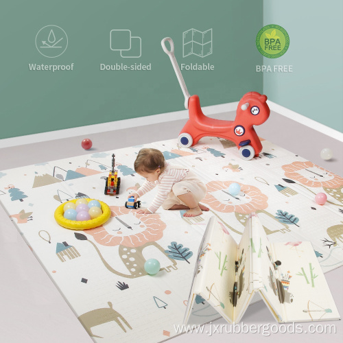 double sided non-toxic toddler baby play mat washable